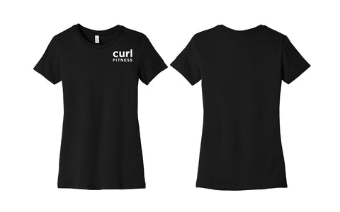 CURL FITNESS Womens Black Tee - BC6004