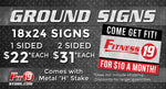 Custom Plastic Ground Signs - Fitness19