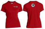 LADIES LST350 SPORT-TEK DRY ZONE SHORT SLEEVE RAGLAN T-SHIRT (XS - XL)
