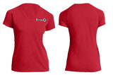 LADIES LST700 SPORT-TEK ULTIMATE CREW PERFORMANCE V-NECK T-SHIRT (SOME SIZE MAY BE SUBBED FOR LST353 IF OUT OF STOCK) (XS - XL)